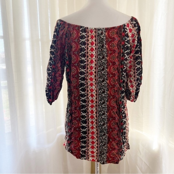 Boho print Tunic top Size Medium r.2.d - Picture 5 of 10